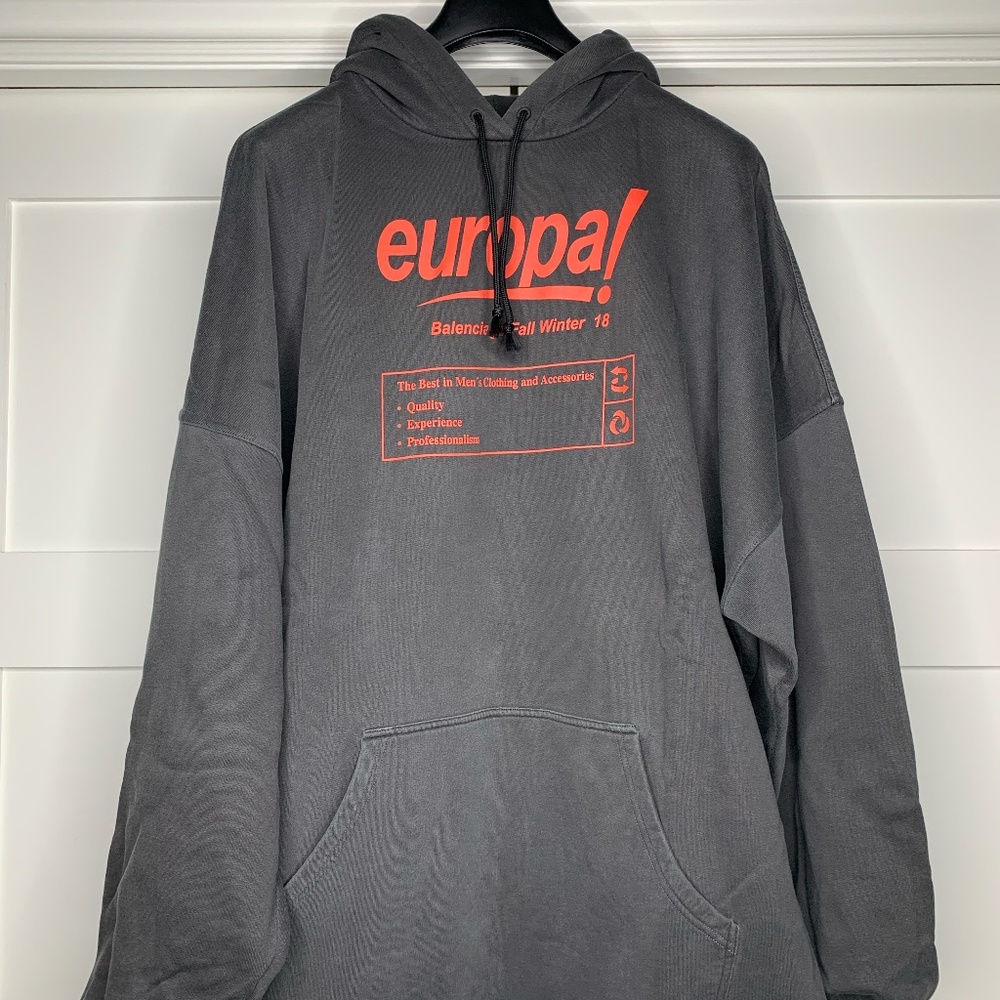 Balenciaga Grey Europa Hoodie